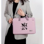 Personalized 180° Open-Close Durable Laptop Briefcase, Oxford Fabric Material, 14/15 Inch Computer Bag with Custom Butterfly Letter Design - Ideal Gift for School, Office, or Valentine'S Day - Black, Light Purple, Green, Gray, Dark Gray, Blue