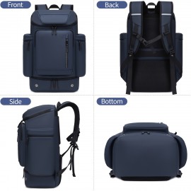 [Navy Blue Travel Backpack] 15.6-Inch Laptop Navy Blue Travel Backpack | Men's Backpack with Multiple Zippered Pockets, Shoe Storage, Adjustable Straps - Airline Approved for Hiking, Outdoor Sports & Daily Commute