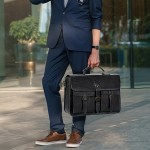 Messenger Bag For Men 15.6 Inch Vintage Laptop Briefcase Large Laptop Bag Satchel Bag Computer Shoulder Bag For Office Work Travel College, Brown