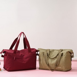 Simple Expandable Tote Bag, Suitable for Daily Commute and Short Trips, with Dry-Wet Separation Pockets, Large Capacity, Scratch-Resistant and Durable, Available in Nine Colors, Tote Bag, Travel/gym/luggage Bag For Travel