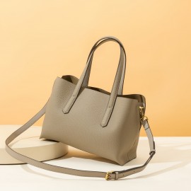 Genuine Leather Tote Bag, Genuine Leather Women'S Bag, Genuine Leather Multi-Compartment Women'S Bag, Genuine Leather Crossbody and Handbag Dual-Use Bag, Genuine Leather Large Capacity Bag, Genuine Leather Retro Women'S Bag, Genuine Leather Available in Multiple Colors, Genuine Leather Large Bag, Genuine Leather Fashionable Women'S Bag, Genuine Leather Durable Women'S Bag