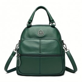 Vintage Solid Color Multi-Pocket Handbag - Large Capacity Double Handbag for Daily Commute & Travel - Adjustable Strap, Zipper Closure - Ideal for Men & Women - Perfect Valentine'S Day Gift - Multiple Colors Available, Versatile Handbag | Vintage Style Bag | Adjustable Strap Ba