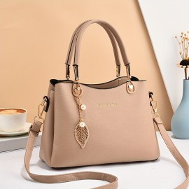 Women'S Large Capacity Tote Bag with 3 Pockets - Convertible Shoulder & Crossbody Handbag, Synthetic, Zipper Closure, Polyester Lining, Elegant Design for Everyday Use, Versatile Carryall | Elegant Tote Bag | Synthetic Bag, Purse