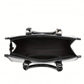 Glossy Crocodile-Embossed Women's Handbag - Convertible handbag & Crossbody Purse with Adjustable Strap, Golden-Tone Hardware & Zipper Closure, Durable Painted Black/Khaki/Coffee/Gray/White/Red/Wine Red/Blue, Stylish Women's Accessory