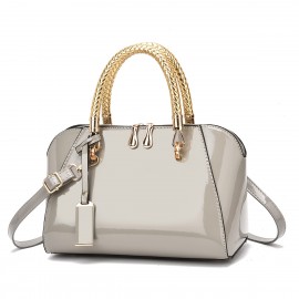 Elegant Evening Handbag for Women - Solid Color Tote with Zipper Closure and Polyester Lining - Fashionable Accessory for Parties and Weddings - Edge Paint Detail