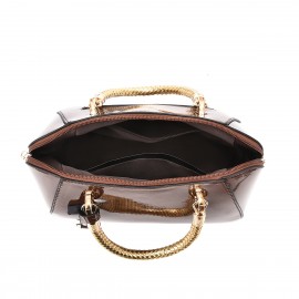 Elegant Evening Handbag for Women - Solid Color Tote with Zipper Closure and Polyester Lining - Fashionable Accessory for Parties and Weddings - Edge Paint Detail