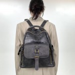 Women'S Vintage Backpack - Large Capacity Purse with Adjustable Strap, Zipper Closure, Synthetic Bag for Women, Coffee Brown/Black - Everyday, Work, Party, Travel - Y2K Street Style Handbag, Party Accessory, Retro Aesthetic, Durable Construction, Spacious Tote, Fashion Lovers