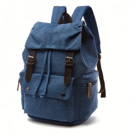 Vintage Canvas Backpack - Large Capacity, Durable Multi-Compartment Laptop Bag for Men & Women, Adjustable Straps, Zipper Closure, Ideal for Daily Commute & School, Casual Style, Backpack for School, Commuter Bag, Classic Design, Sturdy Construction, Backpack For Women, Backpack For Men, Laptop Backpack, Travel Backpack