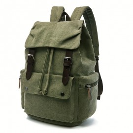 Vintage Canvas Backpack - Large Capacity, Durable Multi-Compartment Laptop Bag for Men & Women, Adjustable Straps, Zipper Closure, Ideal for Daily Commute & School, Casual Style, Backpack for School, Commuter Bag, Classic Design, Sturdy Construction, Backpack For Women, Backpack For Men, Laptop Backpack, Travel Backpack