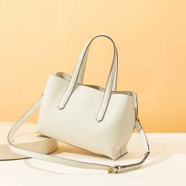 Genuine Leather Tote Bag, Genuine Leather Women'S Bag, Genuine Leather Multi-Compartment Women'S Bag, Genuine Leather Crossbody and Handbag Dual-Use Bag, Genuine Leather Large Capacity Bag, Genuine Leather Retro Women'S Bag, Genuine Leather Available in Multiple Colors, Genuine Leather Large Bag, Genuine Leather Fashionable Women'S Bag, Genuine Leather Durable Women'S Bag